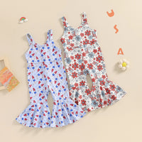 New Independence Day Strap Bell-bottom Pants