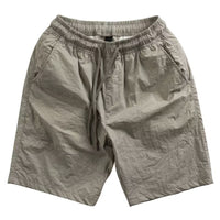 Trendy Drawstring Straight Khaki Workwear Shorts