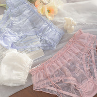 Fashion Lace Women's Quick-drying Mesh Briefs