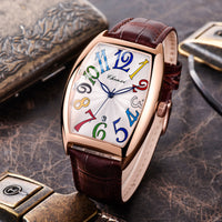 Mens Digital Watch Calendar Casual Leather Belt