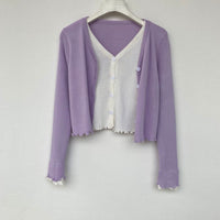 Girl Loose Lazy College Style Cardigan Coat