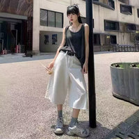 Womens Stylish Vintage Loose-fit Wide-leg Jeans