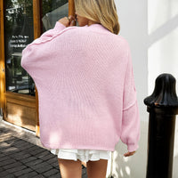 European And American Casual Long-sleeve High-neck T-shirt