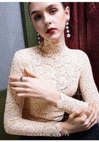 Women's Turtleneck Lace Bottoming Shirt