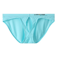 Men's Front Fastening Leak Breathable Low Waist Sexy Ice Silk Briefs