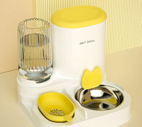New Model Water And Food Combined Feeding Device For Cats - Automatic Integrated Pet Feeding Set For Cats And Dogs.