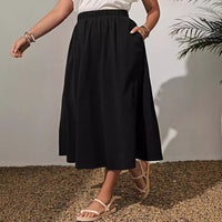 Spring Summer Women's Wear New Fashion Elastic Waist Plus Size Skirt Women