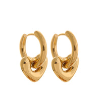 Star And Moon  Heart-shaped Earrings