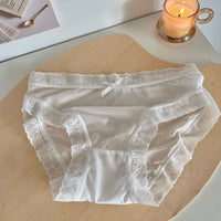 Cream Girl Japanese Quick-drying Ice Silk Underwear Thin Lace Edge