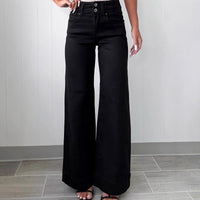 Solid-color Jeans Women's European And American Style Casual Versatile