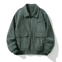 Men's Jacket All-match Work Handsome Top Trendy Youth Corduroy Jacket