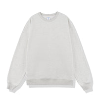 Solid Color Fleece-lined Crew Neck Sweater Men's Loose Heavy Thickening