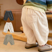 Spring And Autumn Baby Japanese Style All-matching Baby Color Ankle-tied Slacks Loose