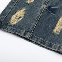 Straight Jeans Loose Distressed Retro Long Pants