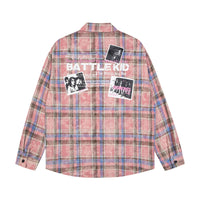 Plaid Loose Long Sleeves Shirt For Men