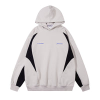 Stitching Contrast Color Hooded Sweatshirt Men