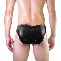 Men's Sexy Imitation Leather String Briefs