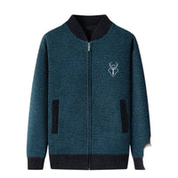 Men's Middle-aged Leisure Simple Warm Knitted Cardigan