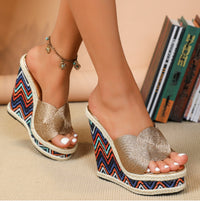 Women's Stylish Beach Simple Wedge Platform Slippers