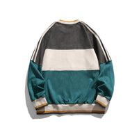Men's Suede Long-sleeved Sweater Pullover