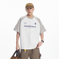 Heavy Cotton Short-sleeved Men's T-shirt Letter Printed Round Neck All-matching