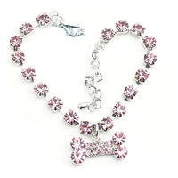 Rhinestone Bone Pendant Rhinestone Necklace