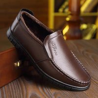 Breathable Hollow Hole Sandals Cowhide Middle-aged And Elderly Genuine Leather Soft Bottom Leather Shoes