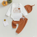 Halloween Letter Pumpkin Long Sleeve Jumpsuit