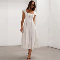 Women's Fashionable Printed Sexy Backless Slip Dress