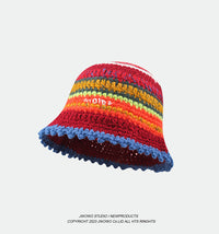 Retro Color Handmade Knitted Fisherman Hat
