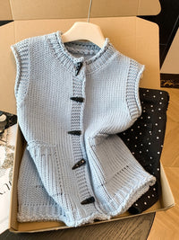 Loose-fitting Single-breasted Layered Top For Winter