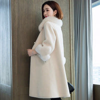 Women's Casual Sheep Shearing Coat Mid-length