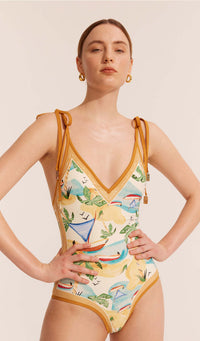 Double-sided Clothes Women's Tight Strap Printing Swimsuit