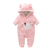 Cartoon Bear Velvet Romper Thickened Jumpsuit Romper Korean Trend Version