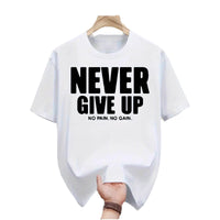 Casual Letter-print Crew-neck Versatile Short-sleeve Top
