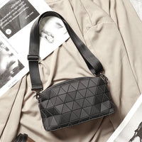 Fashion Men's And Women's Shoulder Bag Crossbody Geometric Diamond Pattern Bag