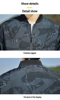 Men's Jacket Stand Collar Casual Baseball Uniform Thin Camouflage Jacket