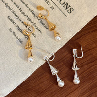 Long Wind Chime Pearl Mosquito Coil Plate Ear Clip