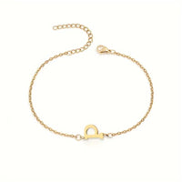 Minimalist Stainless Steel Bracelet With Real Gold Lettering Inside The Cuff