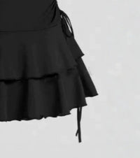 Retro Irregular Skirt Design Pleated