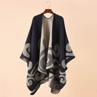 European And American Street Auspicious Clouds Pattern Herringbone Cashmere Warm Shawl