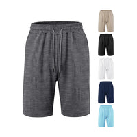 Loose Large Horizontal Stripe Jacquard Fabric Men's Casual Shorts
