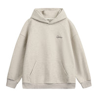 Split Structure Contrast Color Embroidered Fashion Brand Loose Hoodie Coat