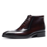 Men's Genuine Leather Pointed Toe Business Suit