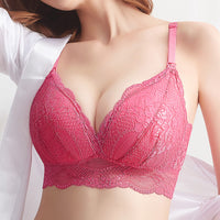 Large Size Without Steel Ring Women's Thin Lace Bra