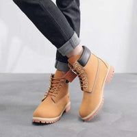 Kick Not Bad Martin Boots Outdoor Waterproof High-top Rhubarb