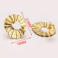 Stainless Steel Findings Ear Hooks Ear Pins And Vacuum-plated Gold Earrings