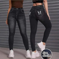 Bootcut Yoga Capri Pants With A Butt-lifting Effect Styled Like Denim Leggings