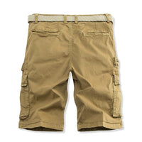 Overalls Men's Foreign Trade Wholesale New Casual Pants Men's Solid Color Multi-pocket Plus Size Fifth Pants