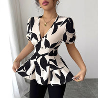 New Summer Womens Printed Shirts From Europe And America